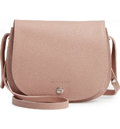 Shop Longchamp Small Le Foulonne Leather Crossbody Bag - Beige In Greige