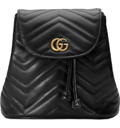 Shop Gucci Matelasse Leather Mini Backpack In Nero/ Nero