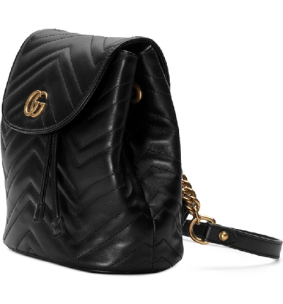 Shop Gucci Matelasse Leather Mini Backpack In Nero/ Nero