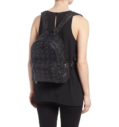 Shop Mcm Small Stark Side Stud Backpack In Black