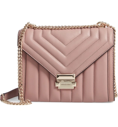 Michael Michael Kors Whitney Large Quilted Leather Shoulder Bag In Fawn |  ModeSens