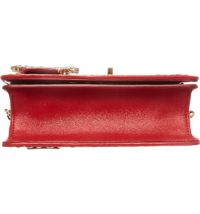Shop Miu Miu Matelasse Leather Shoulder Bag - Red In Fuoco
