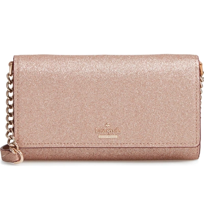 Burgess Court Glitter Corin Crossbody Bag Pink In Rose Gold