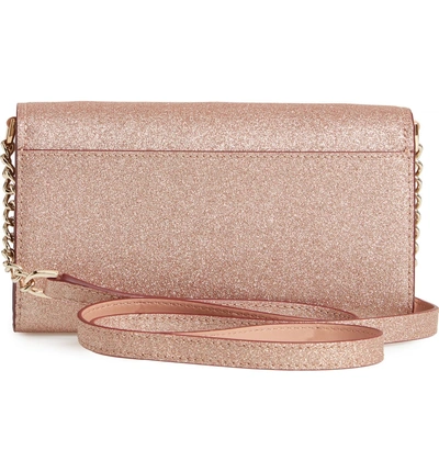 Burgess Court Glitter Corin Crossbody Bag Pink In Rose Gold