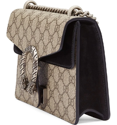 Shop Gucci Mini Gg Supreme Shoulder Bag In Beige Ebony/ Nero