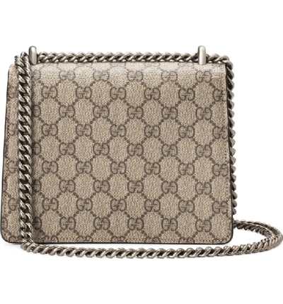 Shop Gucci Mini Gg Supreme Shoulder Bag In Beige Ebony/ Taupe