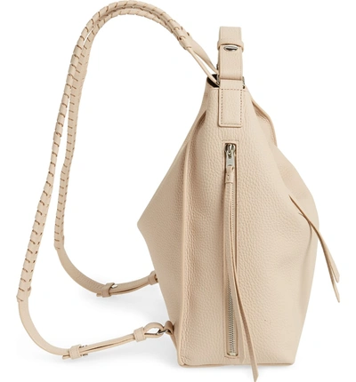 Shop Allsaints Small Kita Convertible Leather Backpack - Beige In Natural