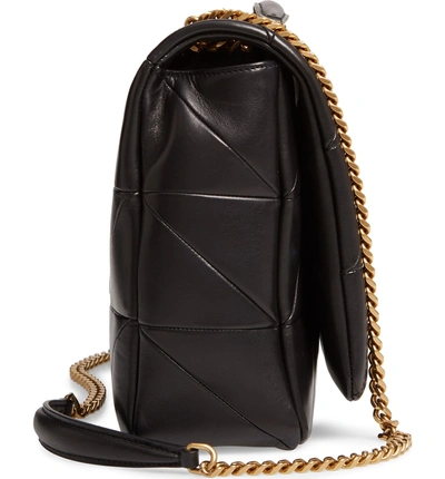 Shop Saint Laurent Large Jamie Patchwork Leather Shoulder Bag In Noir