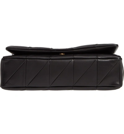 Shop Saint Laurent Large Jamie Patchwork Leather Shoulder Bag In Noir