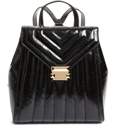 Shop Michael Michael Kors Whitney Quilted Leather Backpack - Black