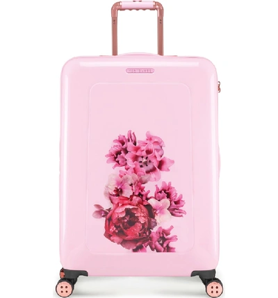 Shop Ted Baker Medium Splendour Print 28-inch Hard Shell Spinner Suitcase - Pink