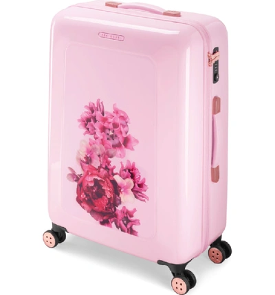 Shop Ted Baker Medium Splendour Print 28-inch Hard Shell Spinner Suitcase - Pink