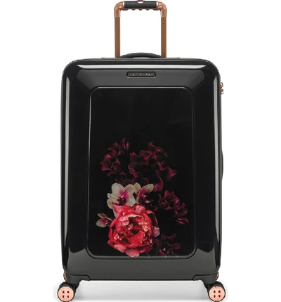 Shop Ted Baker Medium Splendour Print 28-inch Hard Shell Spinner Suitcase - Black