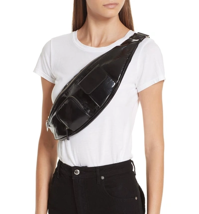 Shop Avec La Troupe Major Convertible Belt Bag - Black In Black Patent