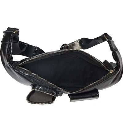 Shop Avec La Troupe Major Convertible Belt Bag - Black In Black Patent