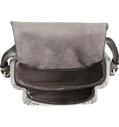 Shop Miu Miu Dahlia Leather Shoulder Bag - Metallic In Cromo