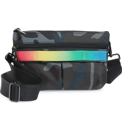 Shop Andi Go Camo Convertible Belt Bag - Blue In Navy Camo/ Rainbow