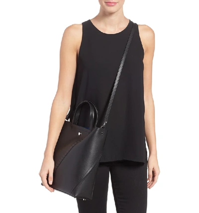 Shop Proenza Schouler Mini Hex Whipstitch Calfskin Leather Tote - Black