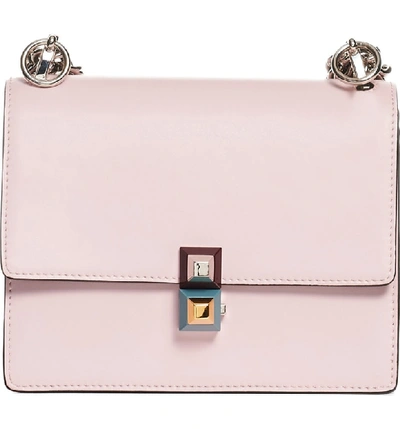 Shop Fendi Small Kan I Leather Bag - Pink