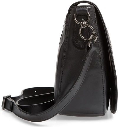 Shop Longchamp Medium Cavalcade Leather Saddle Bag - Black