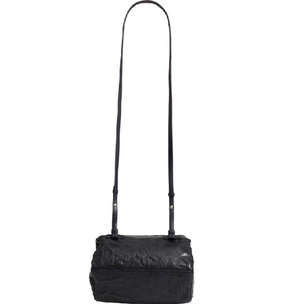 Shop Givenchy 'mini Pepe Pandora' Leather Shoulder Bag - Blue In Dark Blue