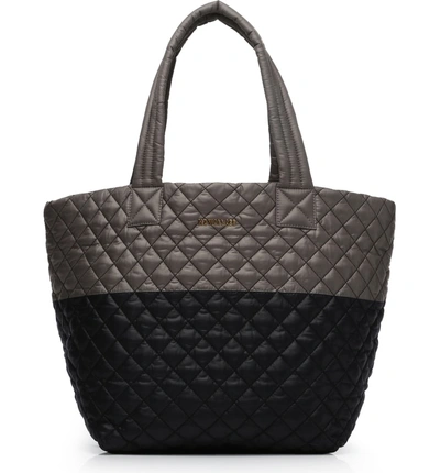 Shop Mz Wallace Medium Metro Tote - Black In Black/ Magnet