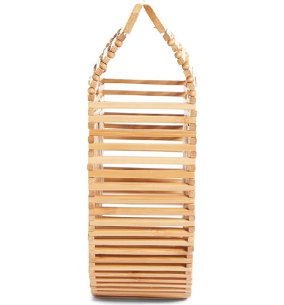 Shop Cult Gaia Small Ark Bamboo Handbag - Beige