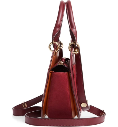 Shop Ted Baker Colour By Numbers Sunnie Leather Circle Bag - Blue In Dark Red