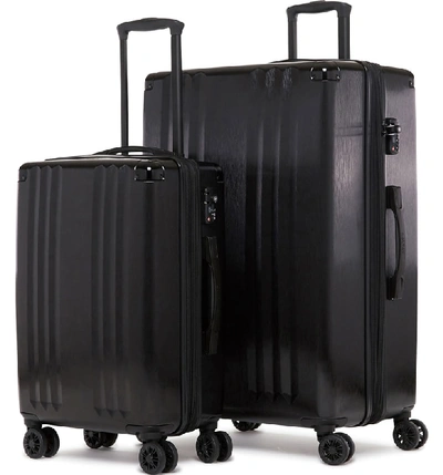 Calpak Ambeur 2-piece Spinner Luggage Set In Black
