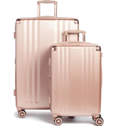 Shop Calpak Ambeur 2-piece Spinner Luggage Set In Rose Gold