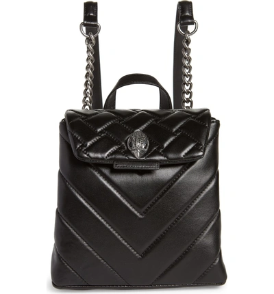 Shop Kurt Geiger Small Kensington Leather Backpack In Black