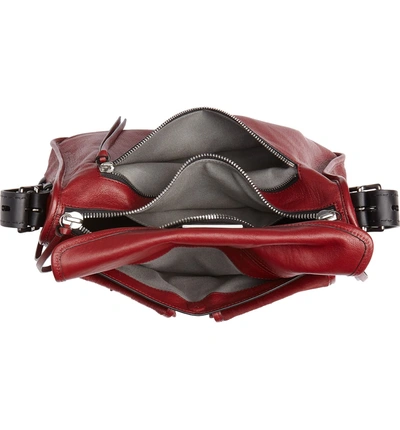 Shop Rag & Bone Field Leather & Genuine Calf Hair Messenger Bag In Biking Red Hair Calf