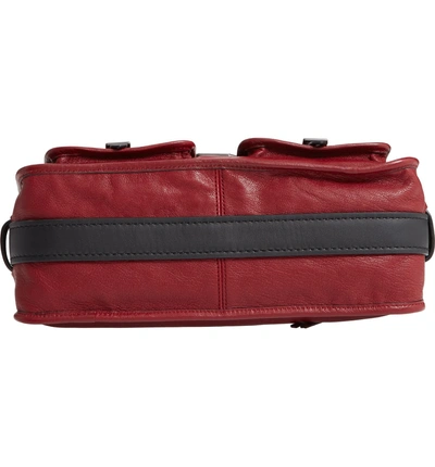 Shop Rag & Bone Field Leather & Genuine Calf Hair Messenger Bag In Biking Red Hair Calf