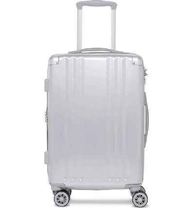 Calpak Ambeur 22-inch Rolling Spinner Carry-on In Silver