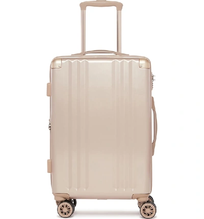Calpak Ambeur 22-inch Rolling Spinner Carry-on In Gold