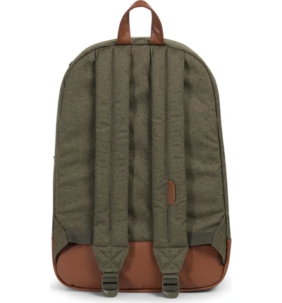 Shop Herschel Supply Co Heritage Backpack - Green In Ivy Green Slub