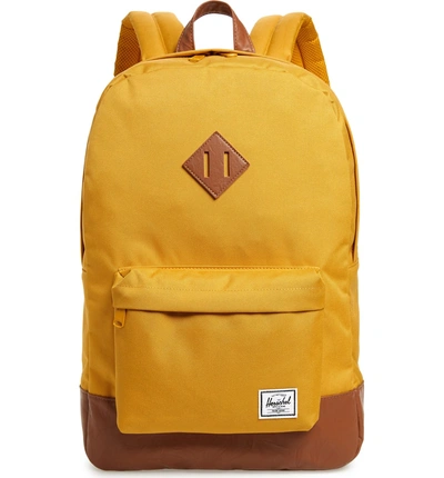 Shop Herschel Supply Co Heritage Backpack - Yellow In Arrow Wood