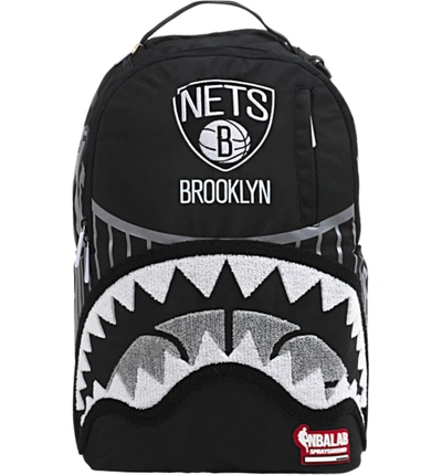 Shop Sprayground Brooklyn Bridge Shark Teeth Backpack - Black