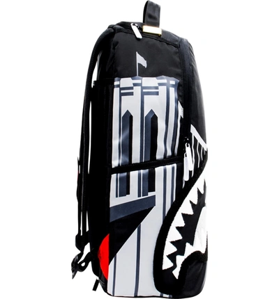 Shop Sprayground Brooklyn Bridge Shark Teeth Backpack - Black