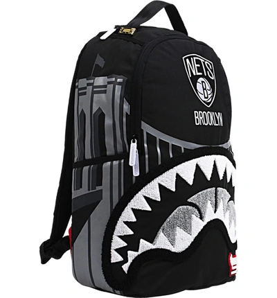 Shop Sprayground Brooklyn Bridge Shark Teeth Backpack - Black
