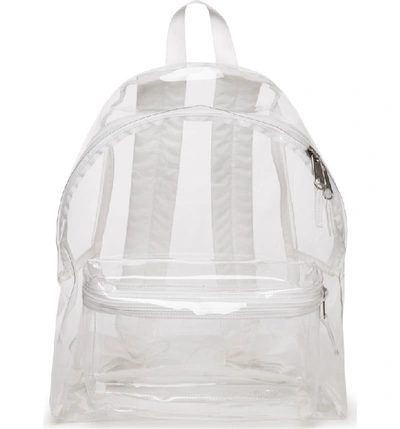 Shop Eastpak Transparent Padded Pak'r Backpack - White In Glass