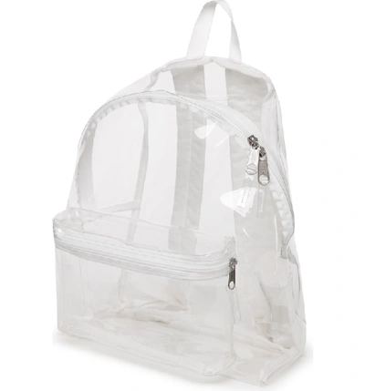 Shop Eastpak Transparent Padded Pak'r Backpack - White In Glass