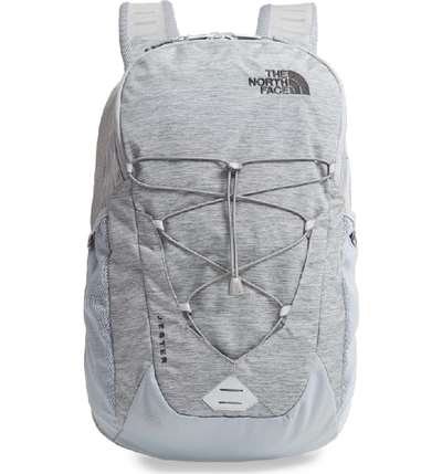 Shop The North Face Jester Backpack In Grey Dark Heather/ Tnf Black