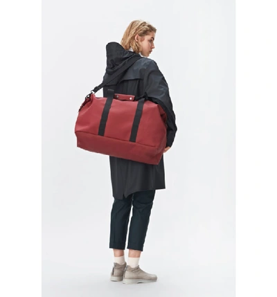 Shop Rains Weekend Bag - Red In Scarlet