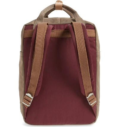 Shop Doughnut Macaroon Colorblock Backpack - Purple In Dark Purple/ Dark Grey