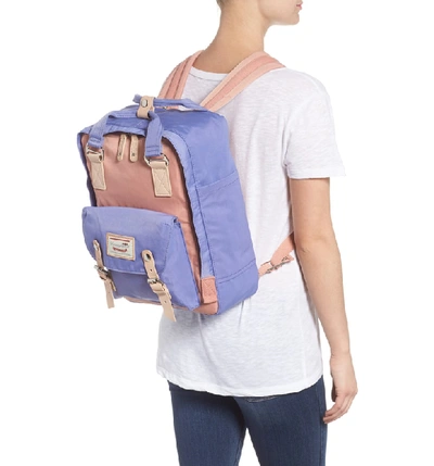 Shop Doughnut Macaroon Colorblock Backpack In Rose/ Taro