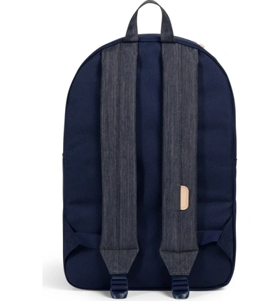 Shop Herschel Supply Co Heritage Offset Denim Backpack - Blue In Pea Coat/ Dark Denim