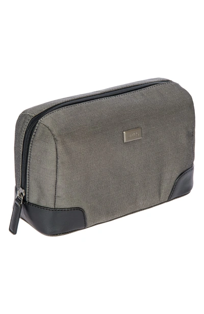 Shop Bric's Monza Dopp Kit In Grey/ Black