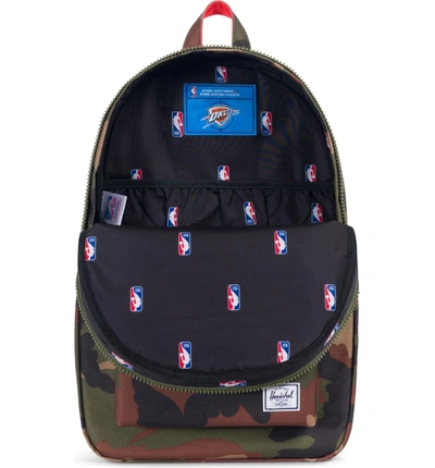 Shop Herschel Supply Co Superfan Settlement Nba Backpack - Green In Oklahoma City Thunder