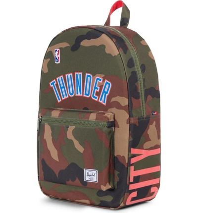 Shop Herschel Supply Co Superfan Settlement Nba Backpack - Green In Oklahoma City Thunder